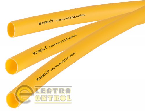 Термоусаджувальна трубка Enext p092026 з клейовим шаром e.termo.pro.9,5.3,2.yellow 9,5/3,2 1м жовта