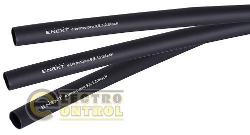 Термоусадочная трубка Enext p092030 с клеевым слоем e.termo.pro.9,5.3,2.black 9,5/3,2 1м черная