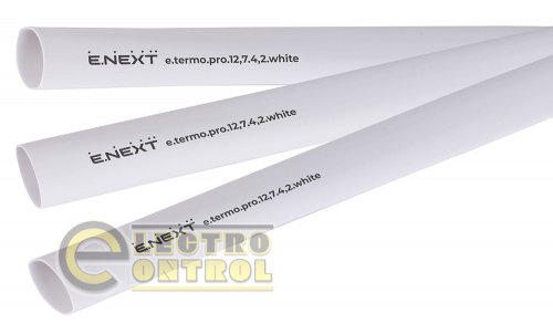 Термоусадочная трубка Enext p092031 с клеевым слоем e.termo.pro.12,7.4,2.white 12,7/4,2 1м белая