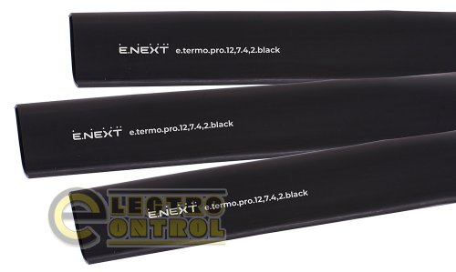 Термоусаджувальна трубка Enext p092036 з клейовим шаром e.termo.pro.12,7.4,2.black 12,7/4,2 1м чорна