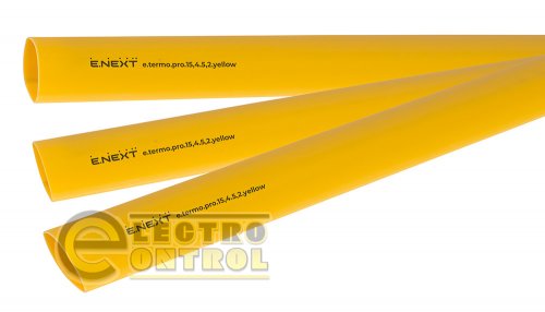 Термоусадочная трубка Enext p092038 с клеевым слоем e.termo.pro.15,4.5,2.yellow 15,4/5,2 1м желтая