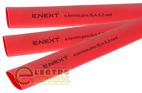 Термоусадочная трубка Enext p092041 с клеевым слоем e.termo.pro.15,4.5,2.red 15,4/5,2 1м красная