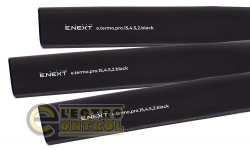 Термоусадочная трубка Enext p092042 с клеевым слоем e.termo.pro.15,4.5,2.black 15,4/5,2 1м черная