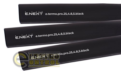 Термоусаджувальна трубка Enext p092049 з клейовим шаром e.termo.pro.25,4.8,5.black 25,4/8,5 1м чорна