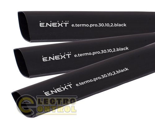 Термоусаджувальна трубка Enext p092050 з клейовим шаром e.termo.pro.30.10,2.black 30/10,2 1м чорна