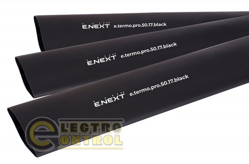 Термоусаджувальна трубка Enext p092052 з клейовим шаром e.termo.pro.50.17.black 50/17 1м чорна