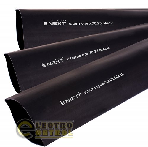 Термоусадочная трубка Enext p092054 с клеевым слоем e.termo.pro.70.23.black 70/23 1м черная