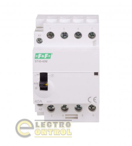 Контактор модульний F&F ST40-40-M 4NO 40А