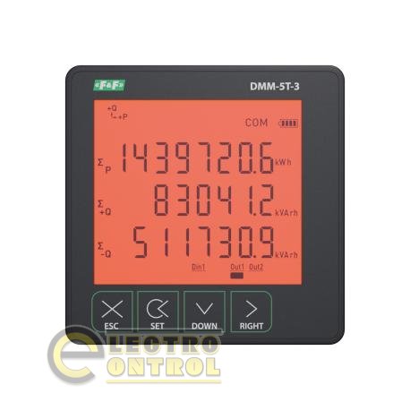 Анализатор параметров сети F&F DMM-5T-3 щитовой Modbus-RTU