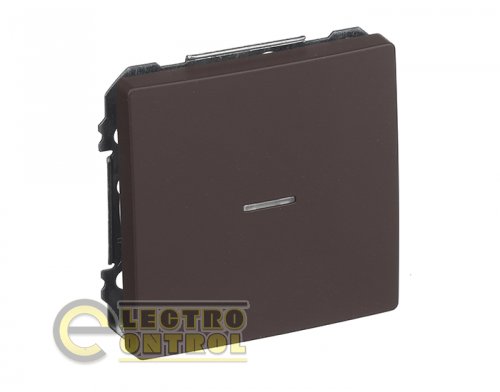 Выключатель SIEMENS 72506CH01 1-клавишный лестничный DELTA Style 16АХ 250V с LED подсветкой шоколад