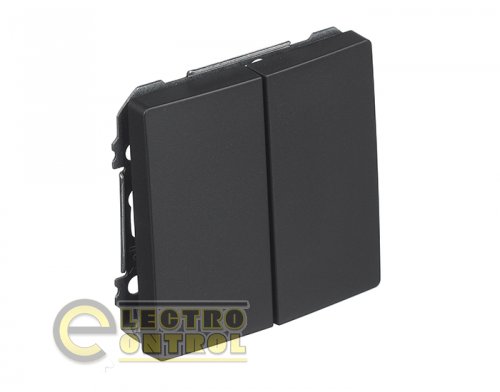 Выключатель SIEMENS 72510AC00 2-клавишный лестничный DELTA Style 16АХ 250V черный коссо