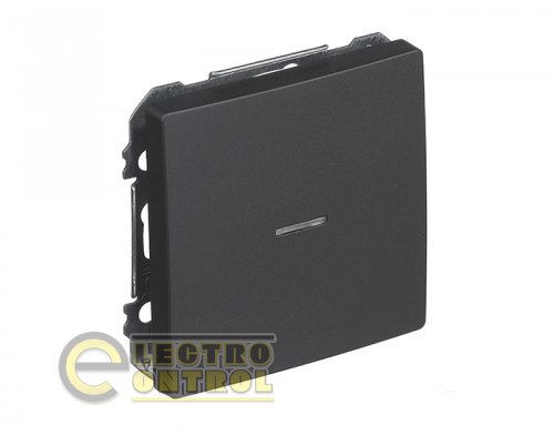 Выключатель SIEMENS 72505AC01 1-клавишный DELTA Style 16АХ 250V с LED подсветкой черный коссо