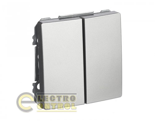 Выключатель SIEMENS 72509PM00 2-клавишный DELTA Style 16АХ 250V платина металлик Выключатель SIEMENS 72509PM00 2-клавишный DELTA Style 16АХ 250V платина металлик