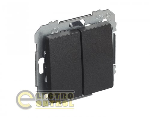 Вимикач SIEMENS 62510CM00 2-клавішний сходовий LINE 16АХ 250V карбон