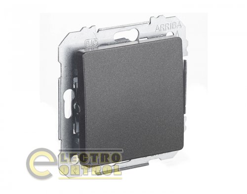 Выключатель SIEMENS 62506CM00 1-клавишный лестничный LINE 16АХ 250V карбон