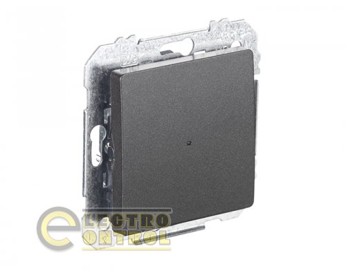 Выключатель SIEMENS 62505CM01 1-клавишный LINE 16АХ 250V с LED подсветкой карбон