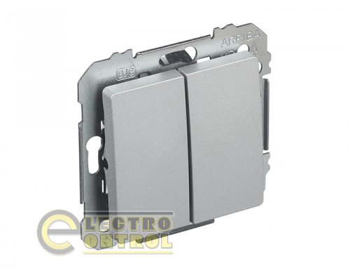 Выключатель SIEMENS 62509AM00 2-клавишный LINE 16АХ 250V алюминий Выключатель SIEMENS 62509AM00 2-клавишный LINE 16АХ 250V алюминий