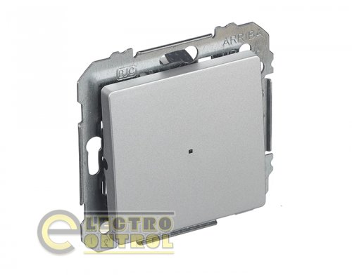 Выключатель SIEMENS 62505AM01 1-клавишный LINE 16АХ 250V с LED подсветкой алюминий