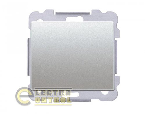 Выключатель SIEMENS 18505 AF 1-клавишный DELTA Iris 16АХ 250V алюминий ф'южн