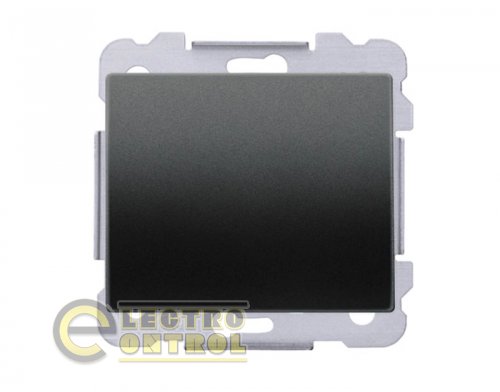 Выключатель SIEMENS 18506 AC 1-клавишный лестничный DELTA Iris 16АХ 250V черный коссо