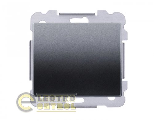 Выключатель SIEMENS 18505 AC 1-клавишный DELTA Iris 16АХ 250V черный коссо