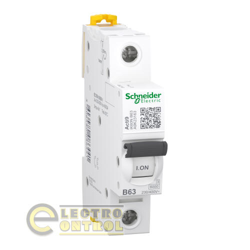 Автоматический выключатель Schneider-Electric A9K23163 Acti9 IK60N 1P 63A кривая B