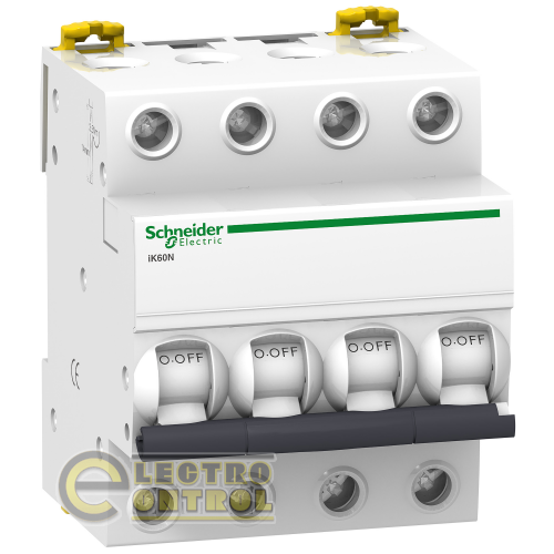 Автоматический выключатель Schneider-Electric A9K24406 Acti9 IK60N 4P 6A кривая C