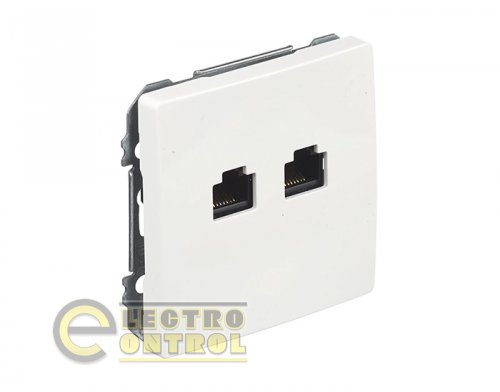 Розетка SIEMENS 22782WH02 РС двойная DELTA Style RJ45 Cat.5e белый полярный