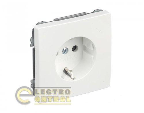 Розетка SIEMENS 12524WH одинарна 2P+Z ШУКО DELTA Style 16А 250V білий полярний