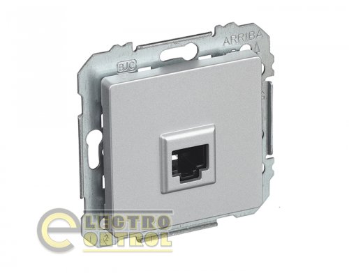 Розетка SIEMENS 20595AM01 PC LINE RJ45 5e алюминий Розетка SIEMENS 20595AM01 PC LINE RJ45 5e алюминий