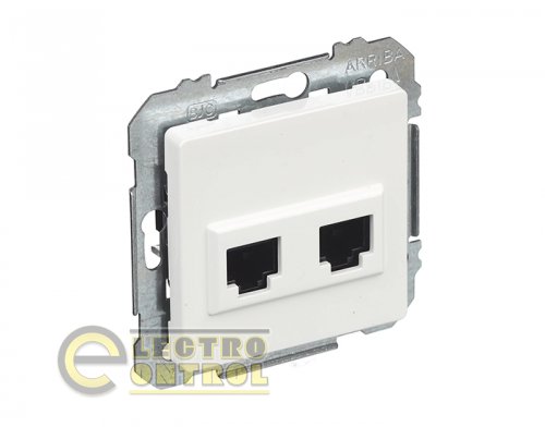 Розетка SIEMENS 20782WH02 РС подвійна LINE RJ45 Cat.5e білий полярний