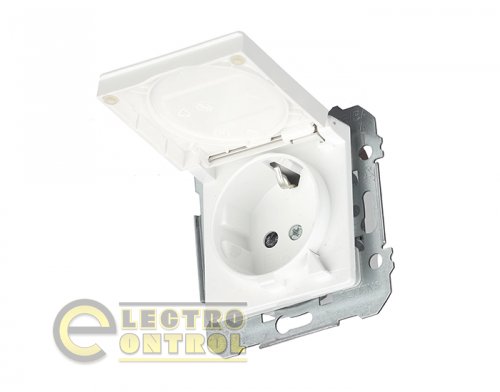 Розетка SIEMENS 10813WH одинарная с крышкой 2P+Z ШУКО LINE 16А 250V белый полярный Розетка SIEMENS 10813WH одинарная с крышкой 2P+Z ШУКО LINE 16А 250V белый полярный