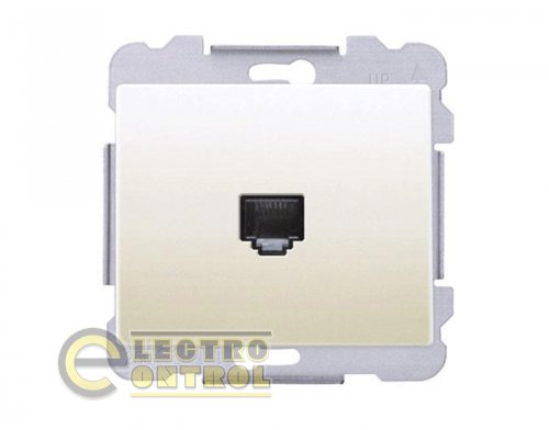 Розетка SIEMENS 19595 A компьютерная DELTA Iris RJ45 5e слоновая кость