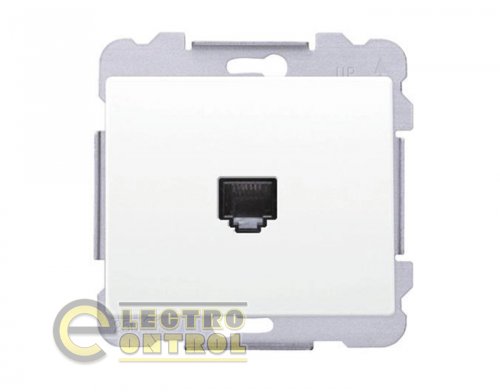 Розетка SIEMENS 19595 W компьютерная DELTA Iris RJ45 5e белоснежная