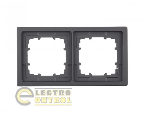 Рамка SIEMENS 5TG13220AC двухместная DELTA Style черный коссо