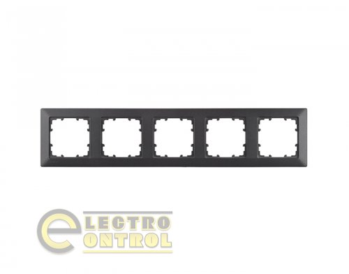 Рамка SIEMENS 5TG25556 п'ятимісна універсальна LINE карбон