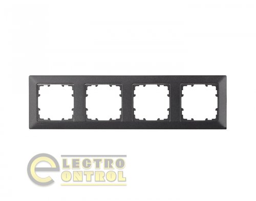 Рамка SIEMENS 5TG25546 чотиримісна універсальна LINE карбон