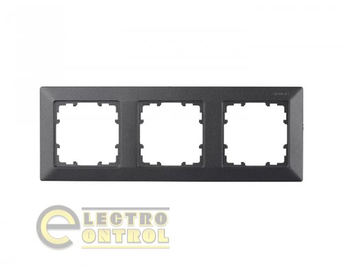 Рамка SIEMENS 5TG25536 трехместная универсальная LINE карбон