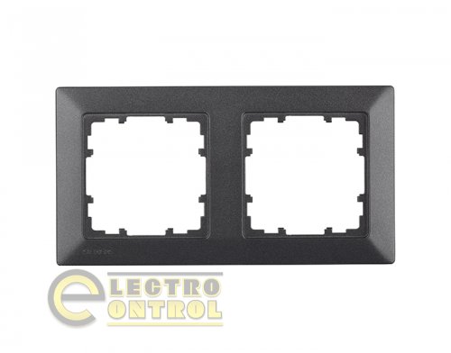 Рамка SIEMENS 5TG25526 двухместная универсальная LINE карбон Рамка SIEMENS 5TG25526 двухместная универсальная LINE карбон