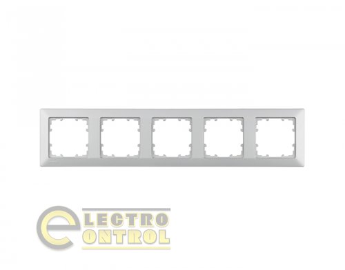 Рамка SIEMENS 5TG25553 пятиместная универсальная LINE алюминий