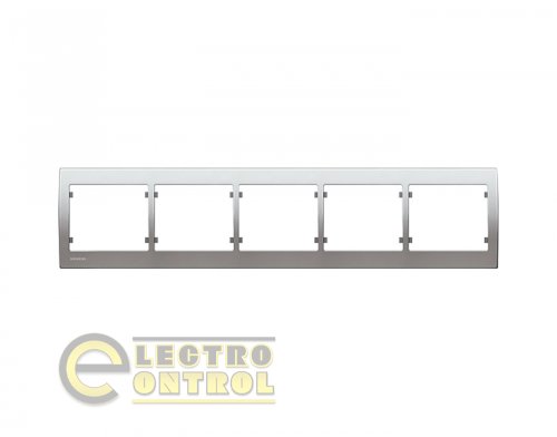 Рамка SIEMENS S18005 AF п'ятимісна IRIS алюміній ф'южн