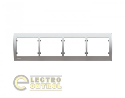 Рамка SIEMENS S18004 AF четырехместная IRIS алюминий фьюжн