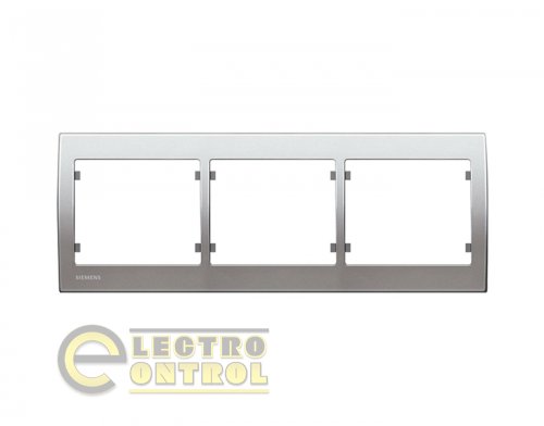 Рамка SIEMENS S18003 AF тримісна IRIS алюміній ф'южн