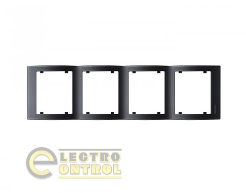 Рамка SIEMENS S18104 AC чотиримісна вертикальна IRIS чорний коссо