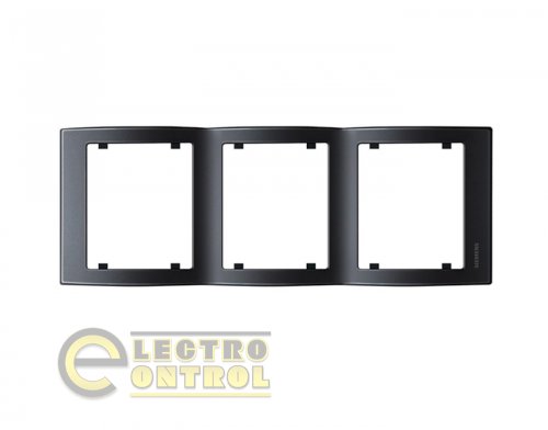 Рамка SIEMENS S18103 AC трехместная вертикальная IRIS черный коссо