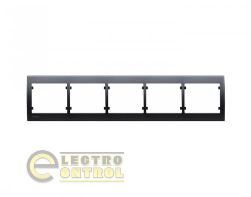 Рамка SIEMENS S18005 AC п'ятимісна IRIS чорний коссо