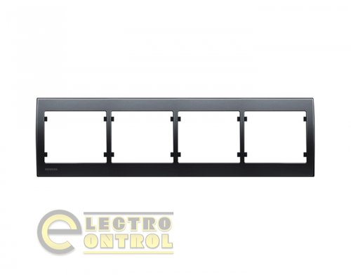 Рамка SIEMENS S18004 AC чотиримісна IRIS чорний коссо