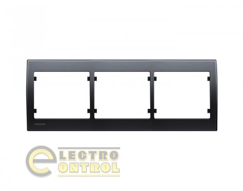 Рамка SIEMENS S18003 AC тримісна IRIS чорний коссо