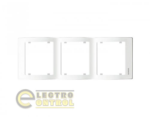 Рамка SIEMENS S18103 трехместная вертикальная IRIS белоснежная