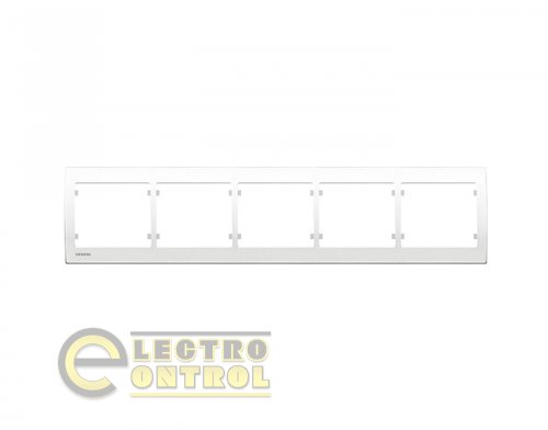 Рамка SIEMENS S18005 п'ятимісна IRIS білосніжна